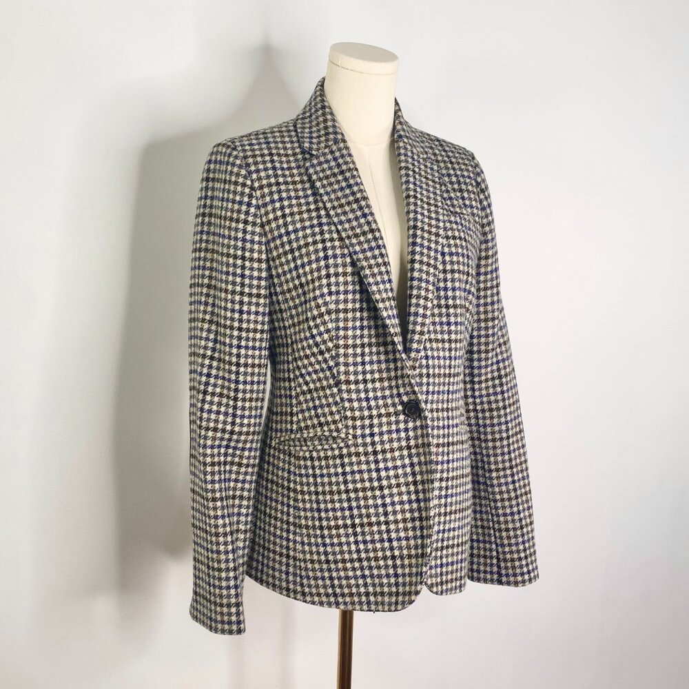 J Crew  - Sommerset Houndstooth Blazer Coat